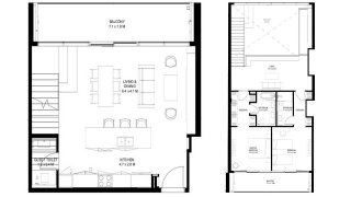 Duplex floor plan, 2 bedrooms in IL TEATRO No. 11008